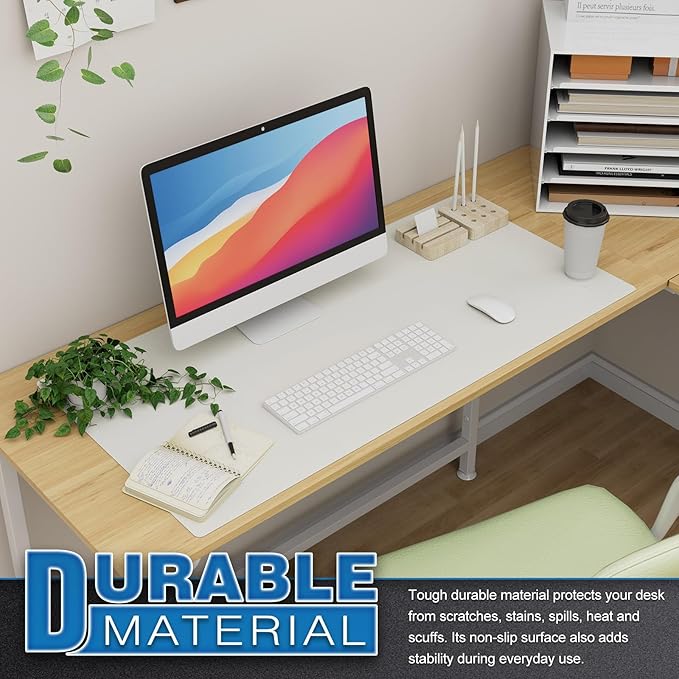 K KNODEL Large Office Leather Desk Mat, Mouse and Keyboard Pad, Computer and - Image 6
