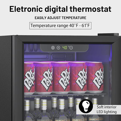1.3 Cu.ft Beverage Refrigerator Cooler, 60 Cans Mini Fridge - Image 4