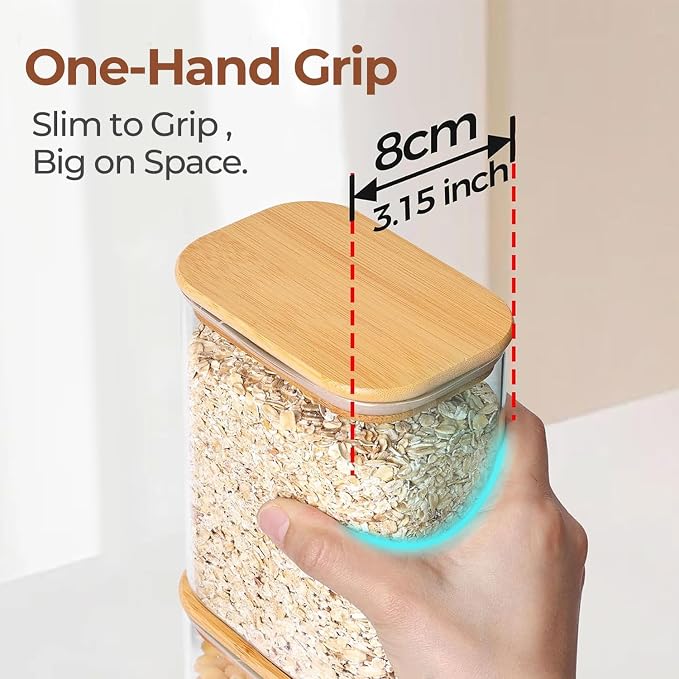 ComSaf 1.2 Qt Rectangle Glass Storage Containers - Image 6