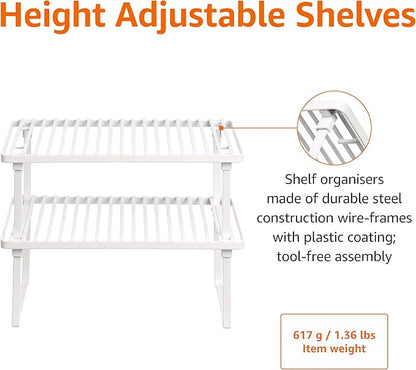 Amazon Basics Stackable Metal Kitchen Storage Shelves - Image 4