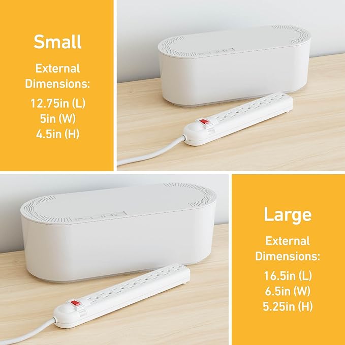 D-Line Cable Management Box, Power Strip Holder, Floor Outlet Hiders, Desk Cord - Image 4