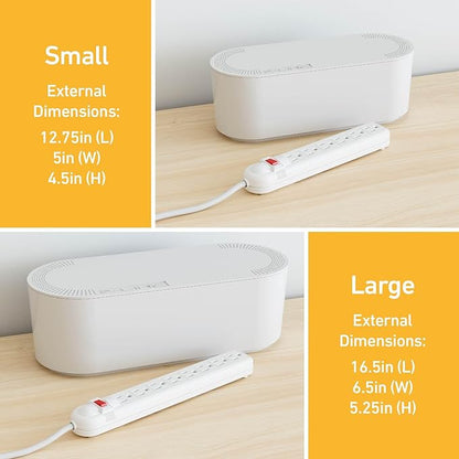 D-Line Cable Management Box, Power Strip Holder, Floor Outlet Hiders, Desk Cord - Image 4