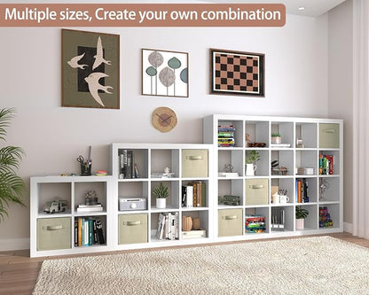 furtble Bookshelf with Storage Bins, 16-Cube Storage Organizer with Back Panels - Image 7
