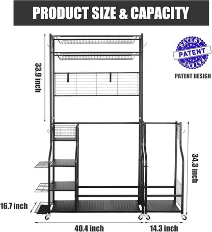 Mythinglogic Golf Bag Storage Garage Organizer, 2 Golf Bags Storage Stand and - Image 7