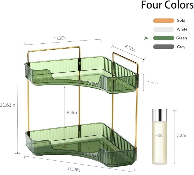 YCIA&DONE Corner Bathroom Counter Organizer, Makeup Organizer - Image 4