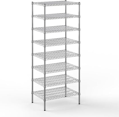 21" Deep x 30" Wide x 74" Height Wire Shelving Kit | 8-Tier | NSF Commercial by Regal+Altair