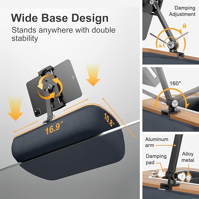 Lap Beanbag Tablet Pillow Stand, Adjustable iPad Holder - Image 6