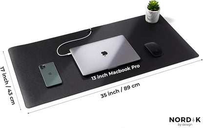 Nordik Leather Desk Mat Cable Organizer - Image 6