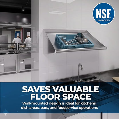 304 Stainless Steel Slanted Wall Rack Shelf - Image 5