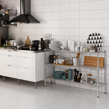 14" Deep x 54" Wide x 34" Height Wire Shelving Kit | 3-Tier | NSF Commercial - Image 6