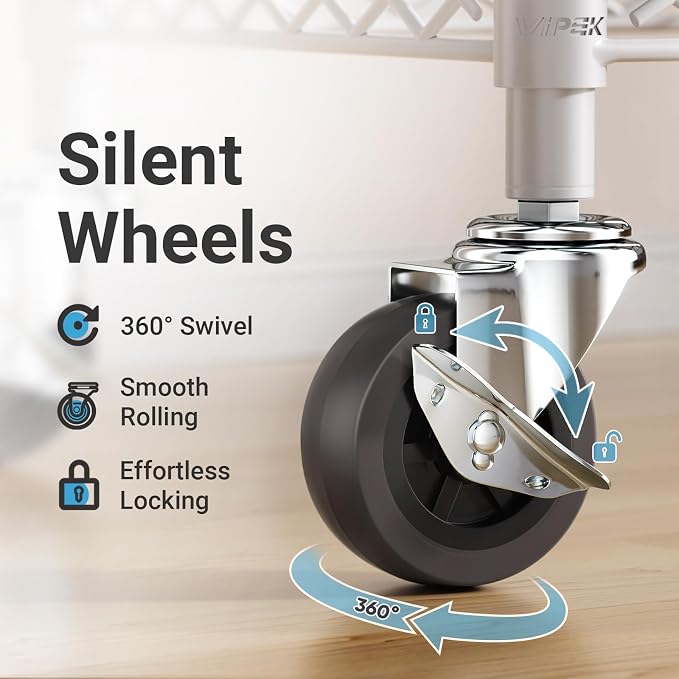 VIPEK R3 Rolling Clothing Rack Heavy Duty Garment Rack - Image 4