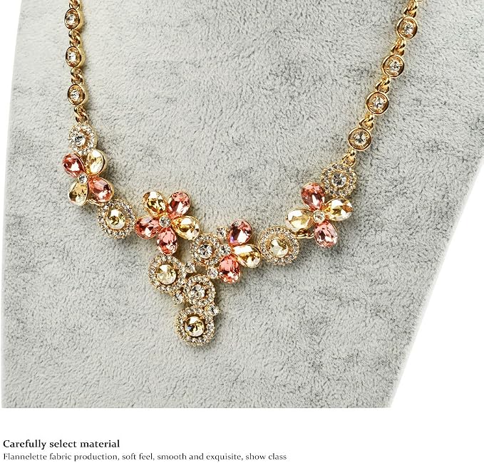 Oirlv Velvet 3-Dimensional Jewelry Stand Necklace Pendant Chain Jewelry Bust - Image 4