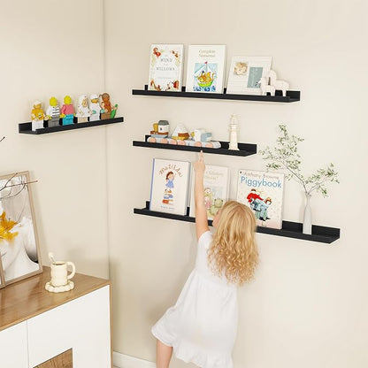 Fun Memories Picture Ledge Shelf, 24 Inch Picture Shelves - Image 6