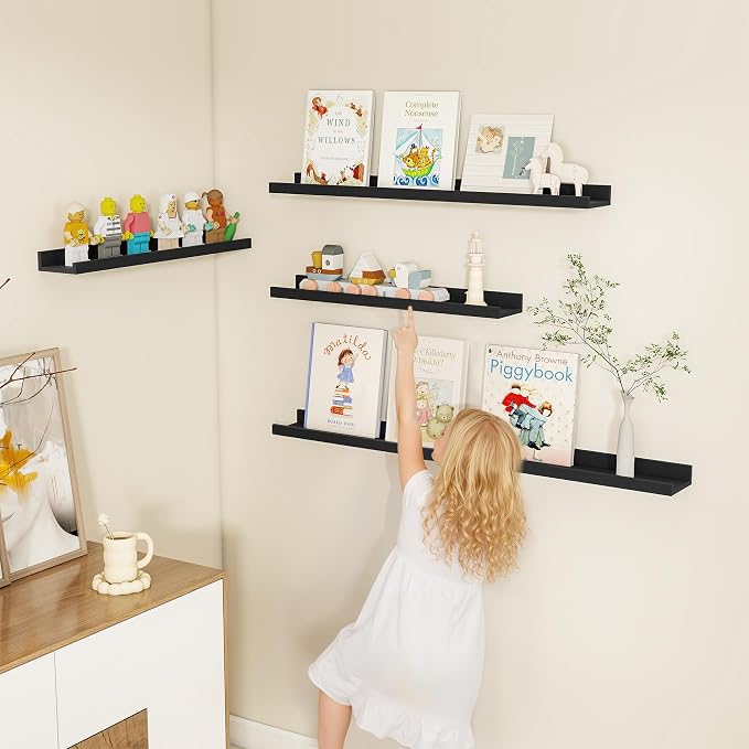 Fun Memories Picture Ledge Shelf, 36 Inch Picture Shelves - Image 6