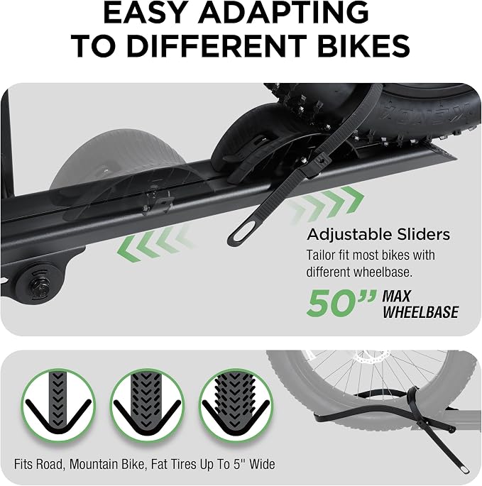 100LBS. Capacity Aluminum 1-Ebike Rack - Image 5