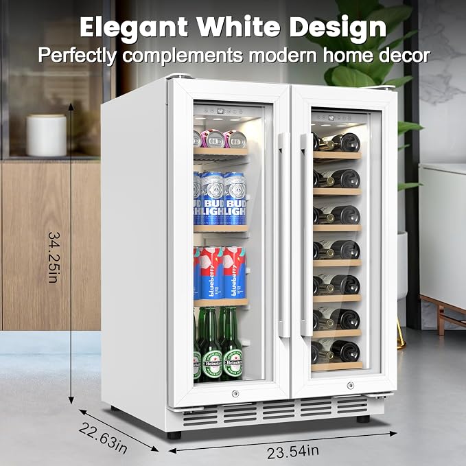 24 Inch Dual Zone Wine and Beverage Refrigerator - Image 2