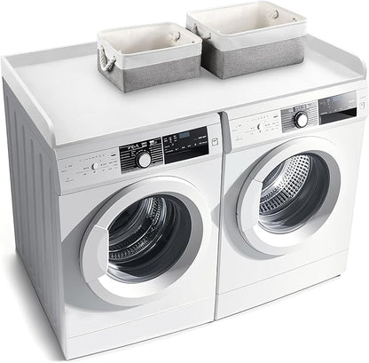Washer Dryer Countertop with 2 Pack Storage Baskets, Wood Washer and Dryer by GLDZI