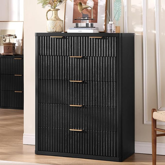 LEYAOYAO Fluted 6 Drawers Dresser by LEYAOYAO-Findtheshiningpointofyourideallife%EF%BC%81