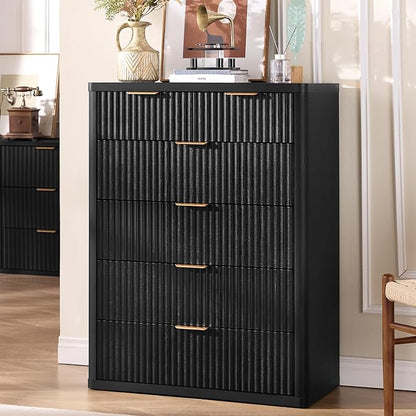 LEYAOYAO Fluted 6 Drawers Dresser - Image 3