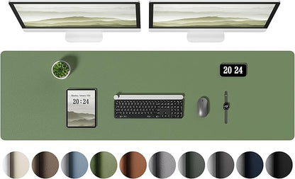 Aothia Leather Desk Pad Protector, Office Desk Mat, Large Mouse Pad, Laptop by AothiaSimpleNaturalUnique