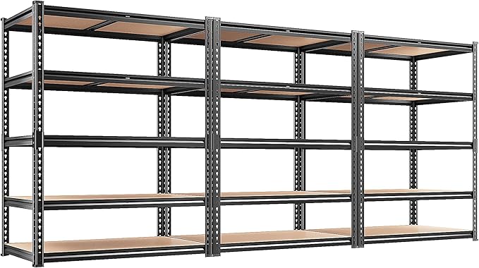 REIBII 2020LBS Storage Shelves 5 Tier Garage Shelving Heavy Duty, Adjustable by REIBII