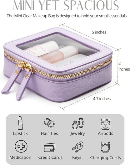 Popvibe Clear Makeup Bag Travel Cosmetic Case Transparent Toiletry Bag - Image 3