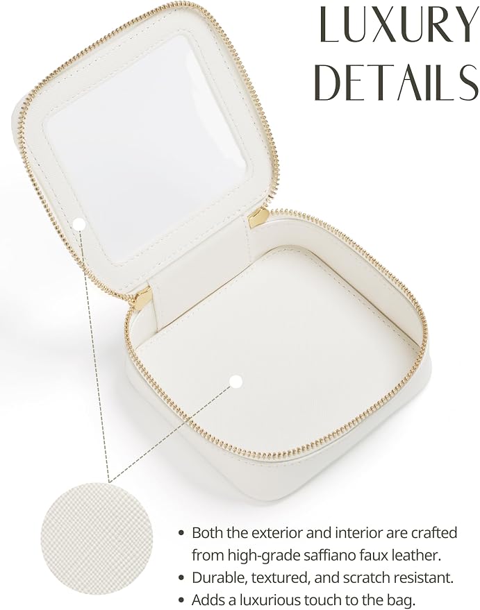 Popvibe Clear Makeup Bag Travel Cosmetic Case Transparent Toiletry Bag - Image 6