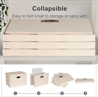 Large 17" 36 Quart Collapsible Stackable Storage Bins - Image 4