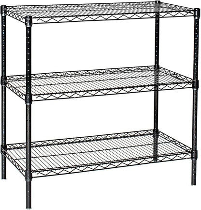 Omega 18" Deep x 48" Wide x 36" High 3 Tier Black Starter Shelving Unit by OmegaProductsCorporation