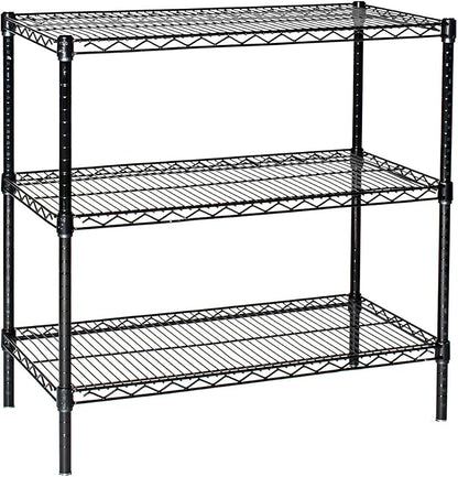 Omega 14" Deep x 72" Wide x 36" High 3 Tier Black Starter Shelving Unit by OmegaProductsCorporation