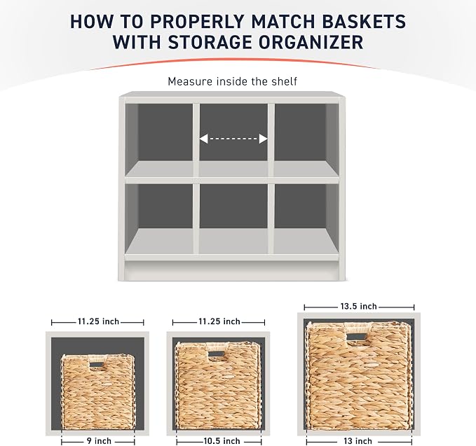 Ornavo Home 13 x 13 Inch Water Hyacinth Baskets Set of 4 – Handwoven - Image 6
