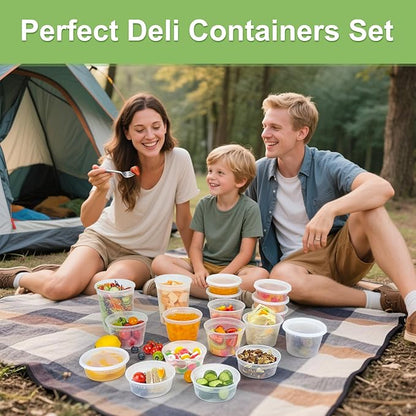 60 Sets Deli Containers with Lids 8 oz, Leak-Proof & BPA Free Airtight Takeout - Image 7