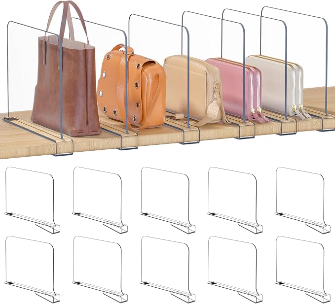 OKPOW Shelf Dividers for Closet Organization by OKPOW