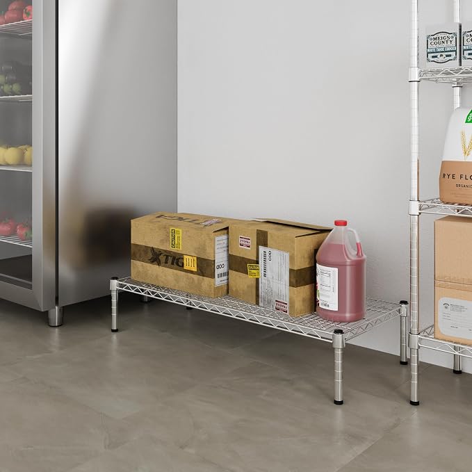 18" Deep x 42" Wide x 8" Height 1-Tier Wire Shelving Kit | NSF Commercial - Image 6