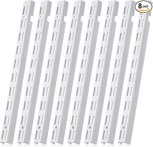 Tandefio 8 Pcs 12 inch Dual Track Upright Wall Shelving System by Tandefio