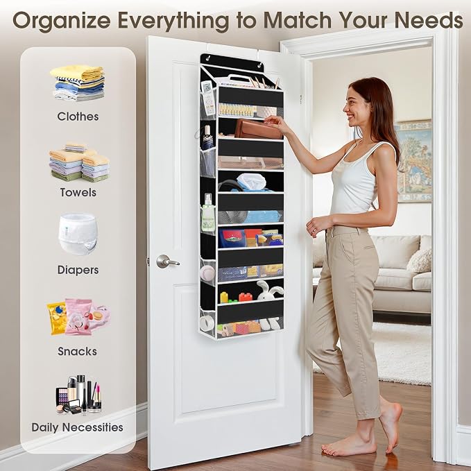 2 Pack Over The Door Organizer, Hanging Storage Organizer - Image 6