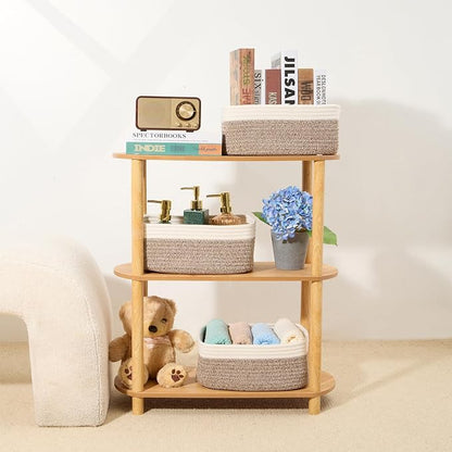 Small Storage Baskets for Organizing | Closet Organizer Bins | Shelf Toy Basket - Image 6