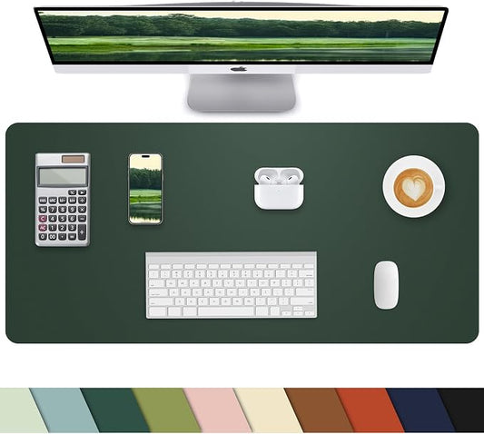 Leather Desk Protector, Non-Slip PU Laptop Mat, Waterproof Writing Pad by cebowa