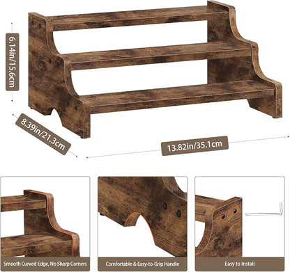 Wooden Display Riser Stand, Tiered Perfume and Cologne Organizer Stand - Image 4