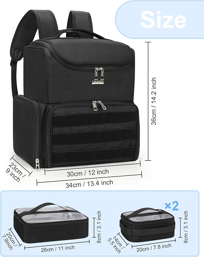 Relavel Makeup Backpack Large Makeup Bag - Image 6