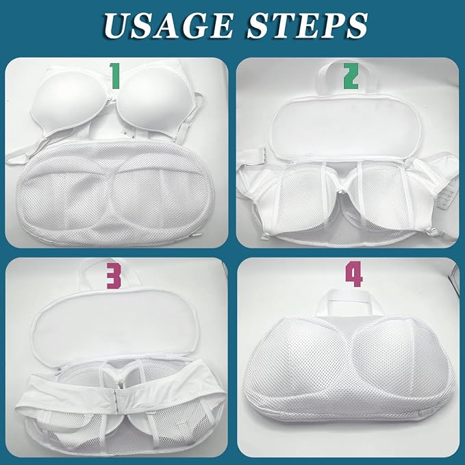 2 Pack Large Bra Laundry Bags for Washing Machine, Lingerie Bag for Washing - Image 5