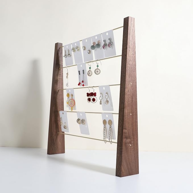 GemeShou 5 Tiers Walnut Earring display stands - Image 2