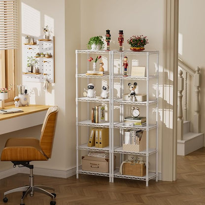 Small 6 tire Shelves Storage Wire Shelving Unit Metal Shelf Adjustable - Image 9