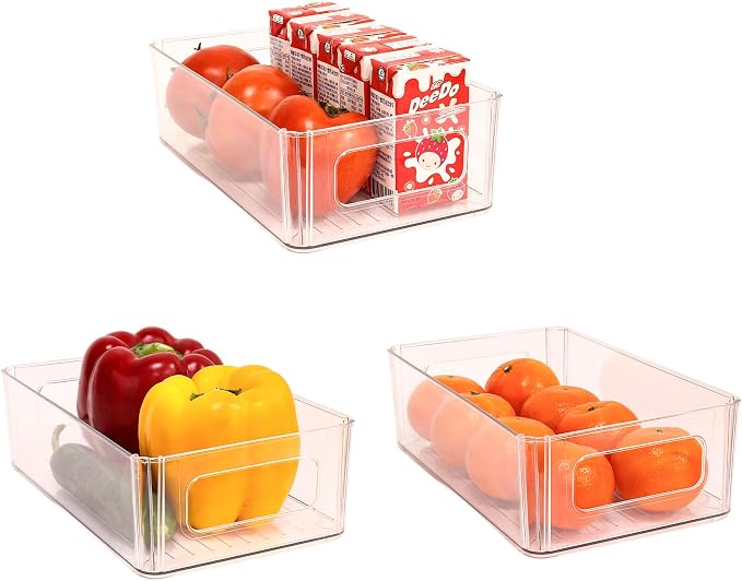 Refrigerator Organizer Bins 3 Pack Fridge Organizers by Unknown
