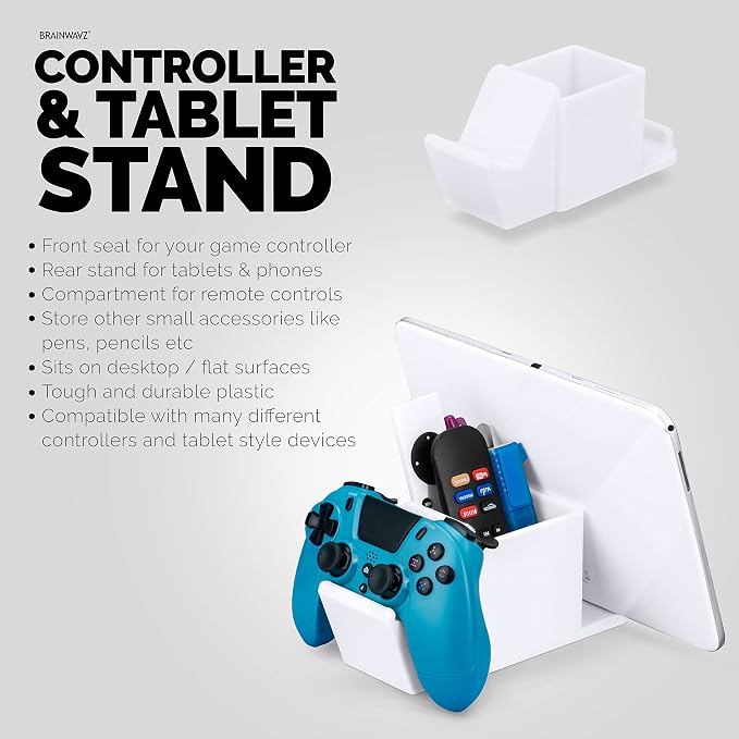 BRAINWAVZ Desk Organizer with Game Controller Holder, Tablet Stand - Image 3