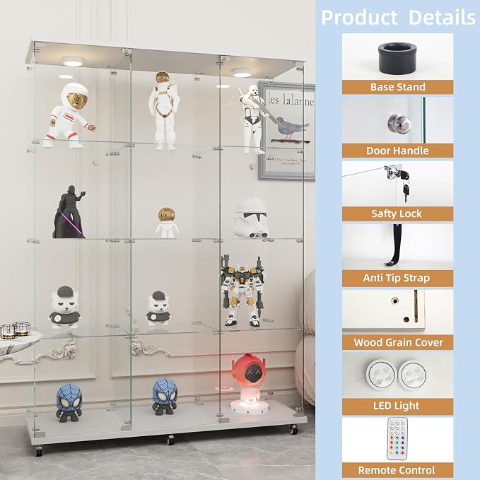 Beauty4U Glass Display Cabinet - Image 3
