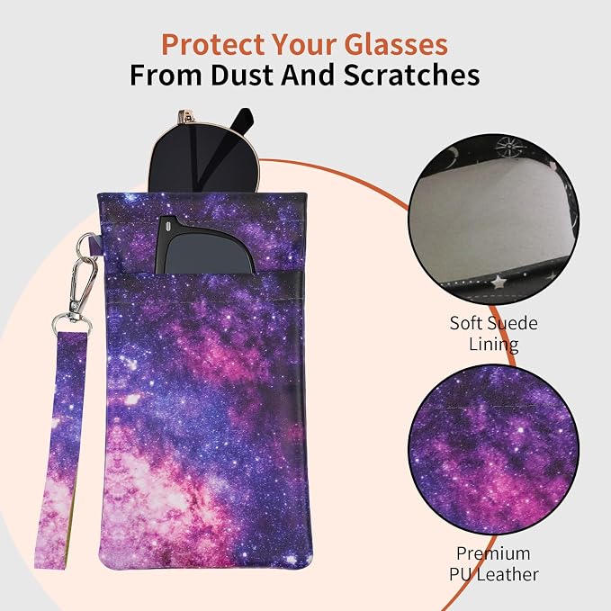 Double Eyeglass Case Soft Dual Glasses Case - Image 3