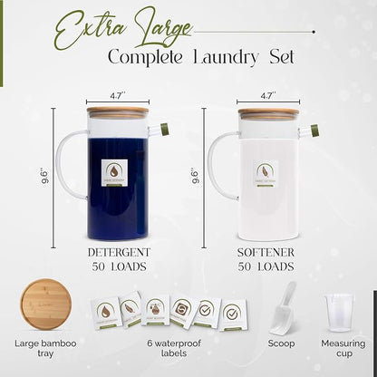 Glass Laundry Detergent Dispenser Set of 2 - Image 3
