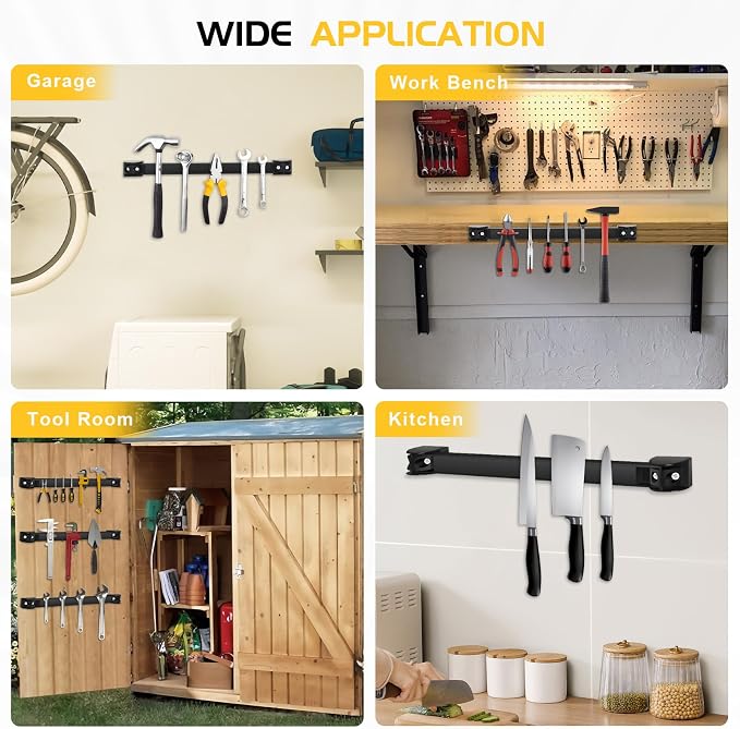 DGSL Magnetic Tool Holder Strip 4 Pack, 12 In Heavy Duty Tool Organizer - Image 6