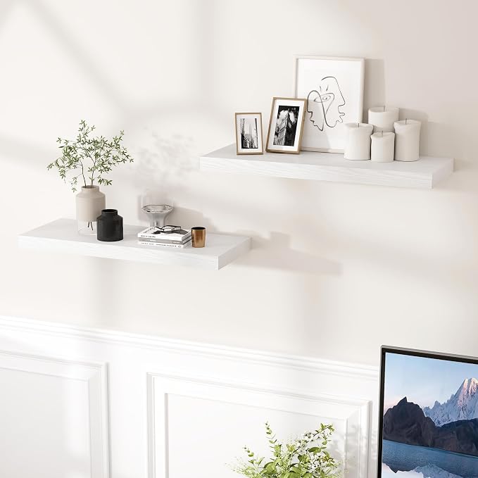 Black Floating Shelves 24 Inch Long 2 Pack - Image 2
